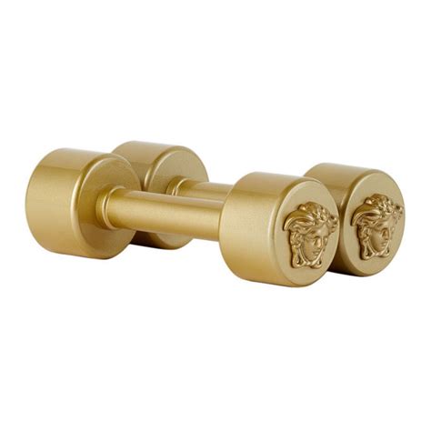 versace dumbells|Luxe Designer Workout Gear : Versace Gold Medusa Dumbbells.